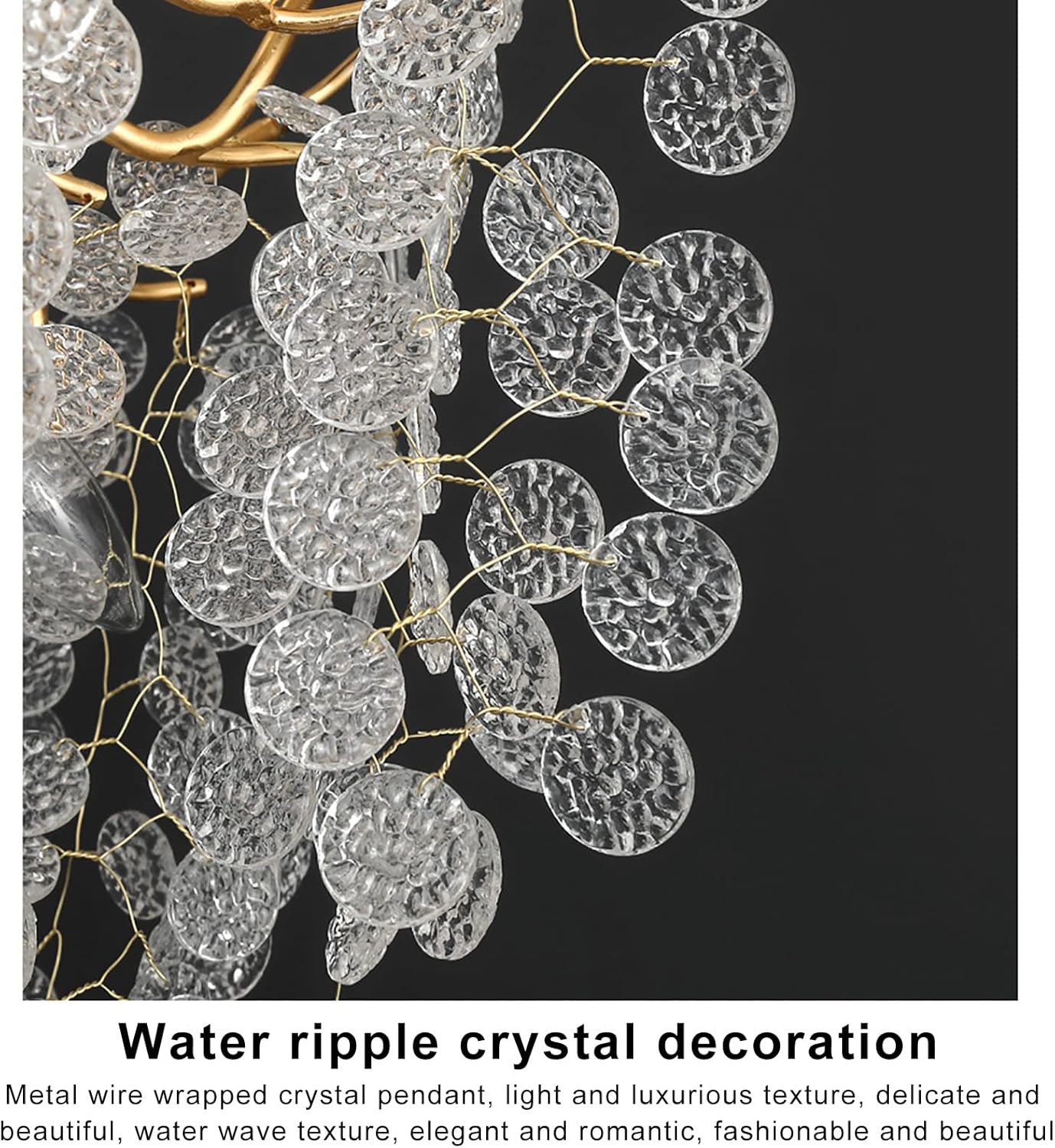 Lustre traditionnel Feuille en verre cristallin pour salon marocain